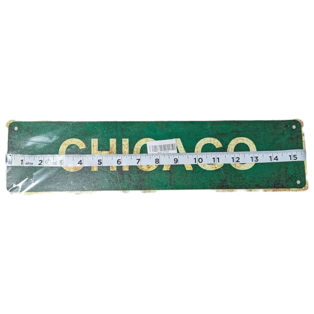 Chicago - Tin Sign - Rustic Look - Brand New Sealed - Home, Work, Office Decor
